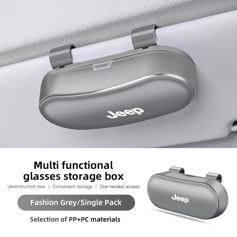 Sunglasses Storage Box Interior Accessory for Jeep Grand Cherokee / Compass | Black / Grey / Beige