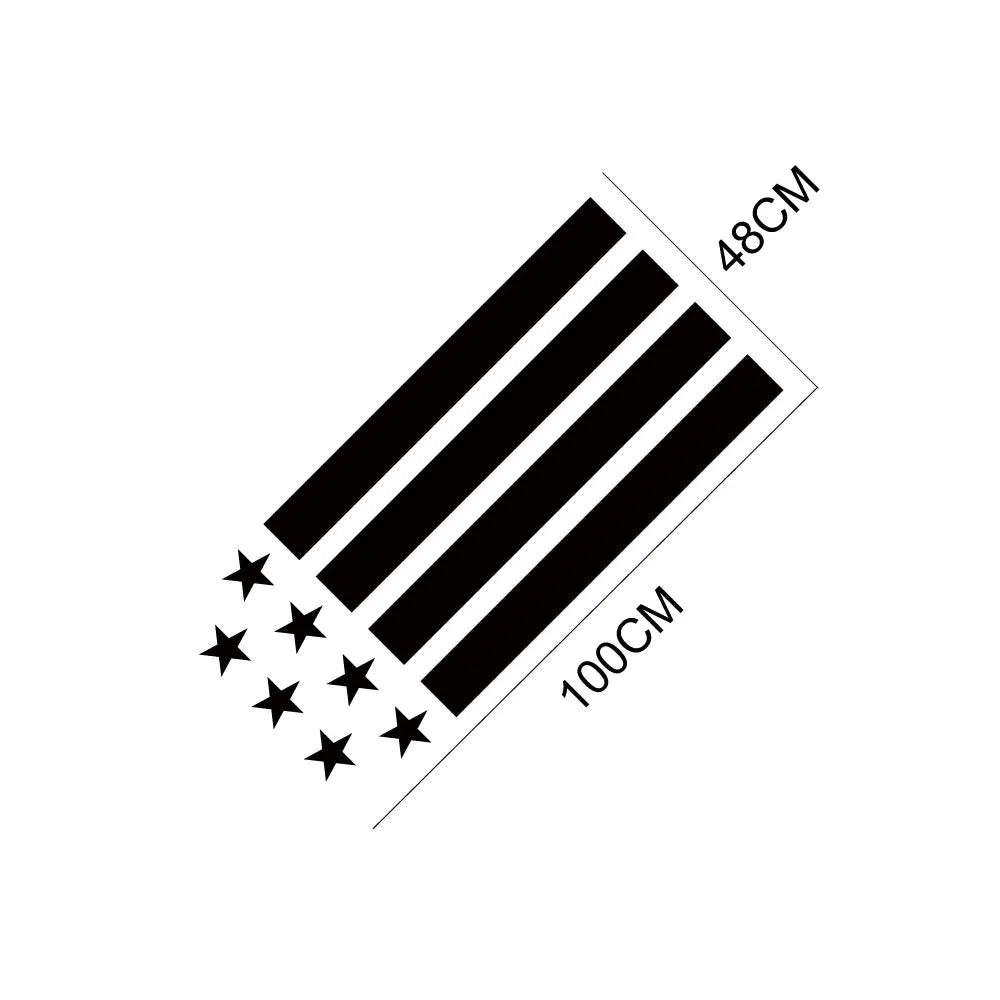 USA Stripe Engine Hood Decal for Ford F-150 Raptor | Matte Vinyl Film Truck Graphic