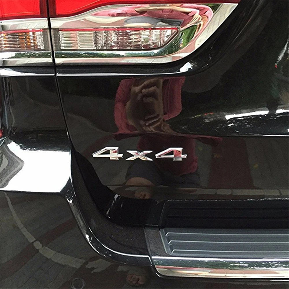 3D Chrome 4x4 Logo Decal Emblem Nameplate Badge for Jeep Liberty | Sticker