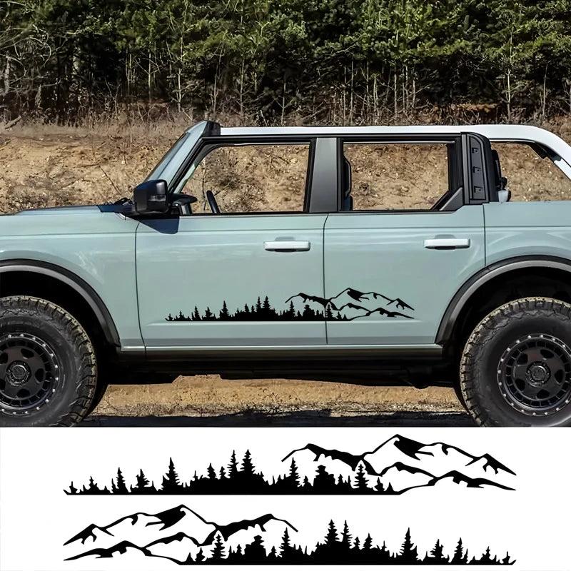 Hills & Forest Scene Adventure Decal | Outdoor Nature Vinyl Sticker for Cars, Trucks & More