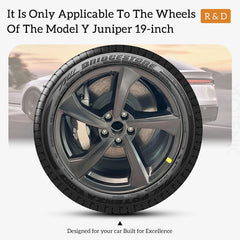 19" Matte Black / Silver Black Wheel Cover for Tesla Model Y Juniper (2025–2026) | 4-Piece Replacement Hub Cap