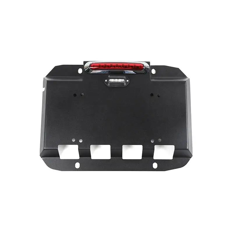 Tailgate Exhaust Cover Plate Spare Tire Exhaust Port License Plate License Plate Holder fit for Jeep Wrangler JK JL 2007-2017