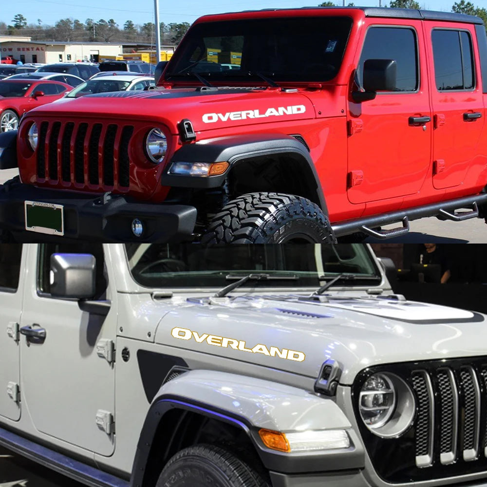Engine Hood Decal for Jeep Gladiator Overland | Pickup Truck Vinyl Sticker Graphic