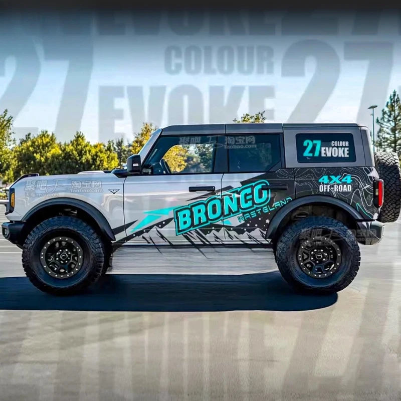 Body Modified Sports Fashion Decorative Film Vinyl Decal Kit for Ford Bronco | Full-Body PVC Wrap