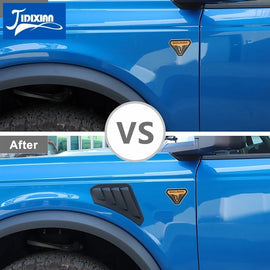 Body Wheel Brow Side Fender Grill Sticker for Ford Bronco (2021–2026) | JIDIXIAN ABS Trim