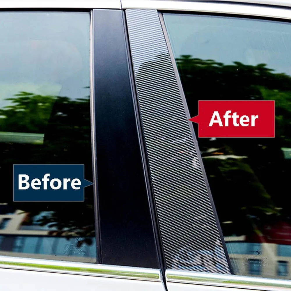 8Pcs Car Exterior Polished Pillar Posts Door Window Trim Cover BC Column Sticker Styling for BMW X5 E70 2007 2008 2009-2013
