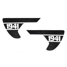 Load image into Gallery viewer, Jeep Wrangler JL &amp; Gladiator JT Side Fender Vent “1941” Decal – Precut Black PVC Sticker (2018–2024)