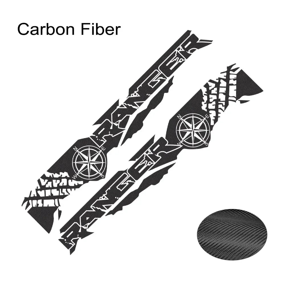 Tire Print & Compass Adventure Tail Decal for Ford Ranger Raptor | 2-Piece Vinyl