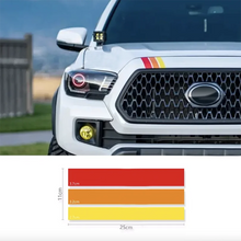 Load image into Gallery viewer, Retro Tri-Color Sunset Stripe Decal for Toyota 4Runner (2009–2024) | Fender, Hood, Trunk &amp; Grille Vinyl