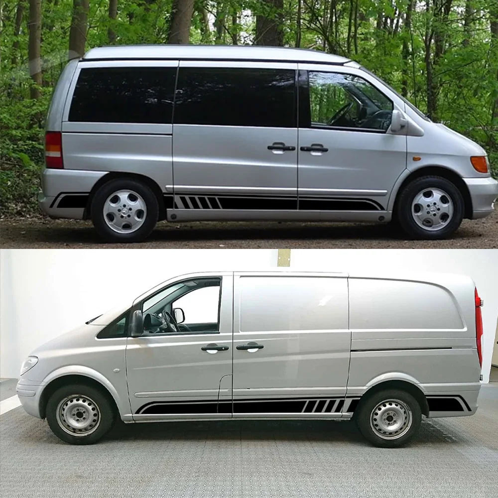 Car Body Stickers for Mercedes-Benz Vito / V-Class / Viano W447 / W639 / W638 | 2-Piece Vinyl Decal