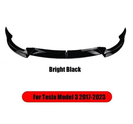 Front Bumper Front Lip Front Shovel kit Compatible for Tesla Model 3 2017-2023 & Model Y 2017-2024,Body Spoiler Splitter kit