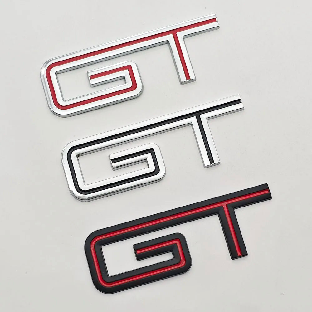 3D Chrome Metal GT Logo Trunk Badge | Ford F-150 / Mustang / Explorer / Ranger Decal