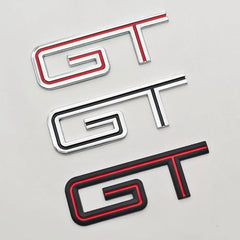 3D Chrome Metal GT Logo Trunk Badge | Ford F-150 / Mustang / Explorer / Ranger Decal