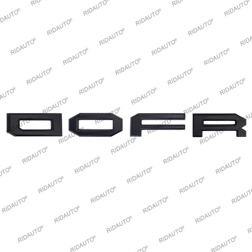 Raptor Grill 4-Letter Insert with White Stripe for Ford Raptor | Aftermarket Grille Letter Kit