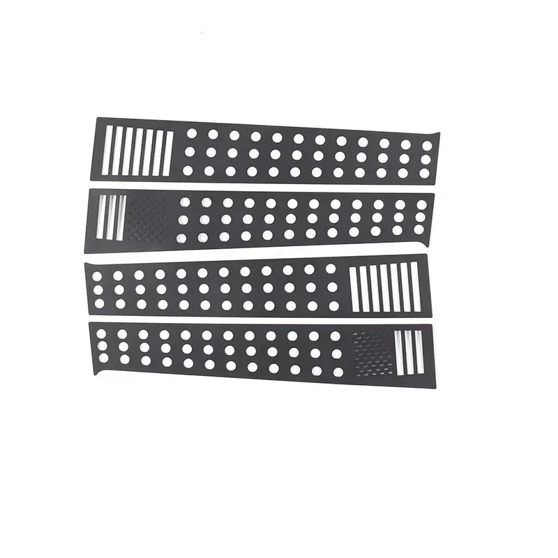 For Ford Ranger Wildtrak T7 T8 15-21 Aluminum Alloy Black Car Windows B-pillar Center Column Cover Trim Sticker Car Accessories