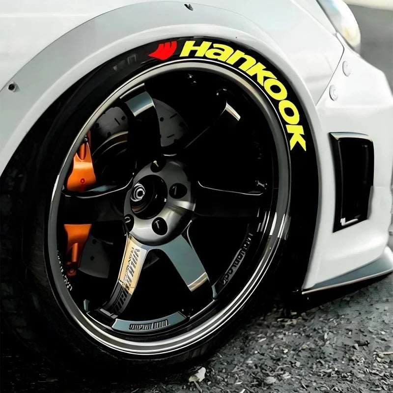 4x OLPAY 3D Waterproof Brand Tire Letter Sticker | Racing Wheel