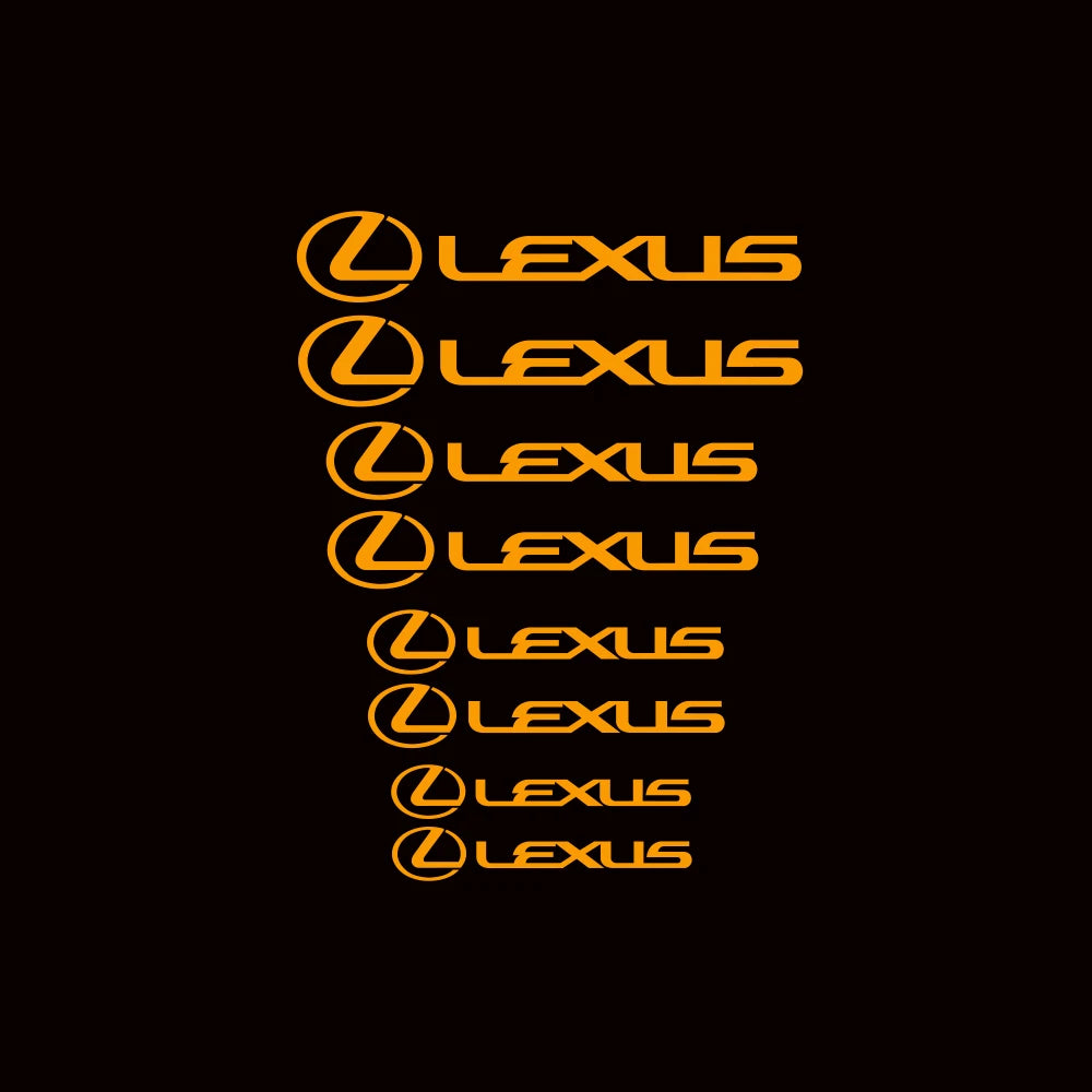 8PCS Lexus Text Brake Caliper Decals – High Temp Heat-Resistant Vinyl Stickers