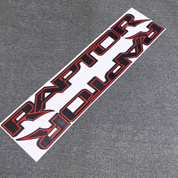 Raptor Bed Winglet Letter & Hood Stripe Sticker | 2-Piece Auto Styling Decal