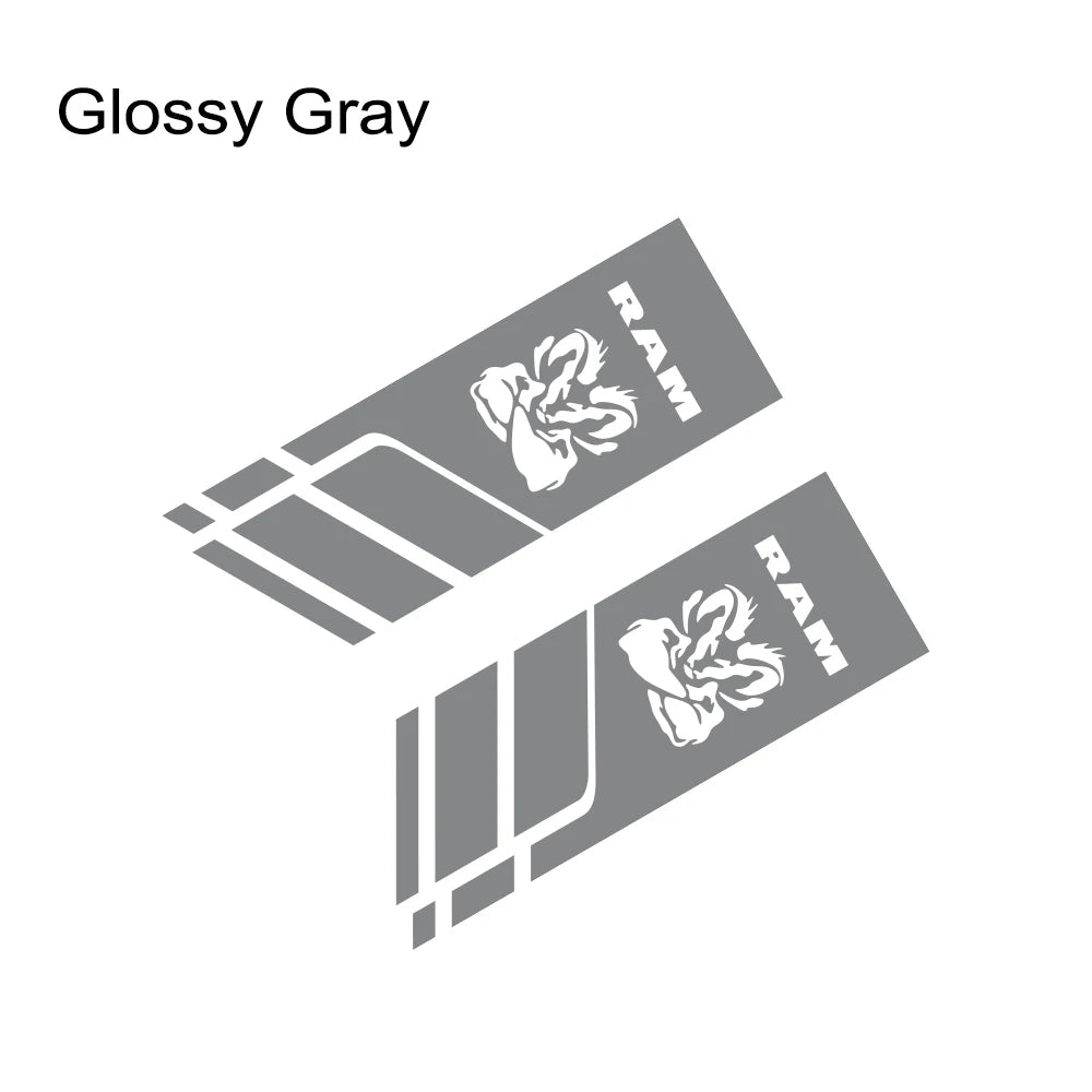 Back Door & Side Decal for Dodge RAM 1500 / 2500 HEMI Rebel 5.7L | Pickup Vinyl Sticker