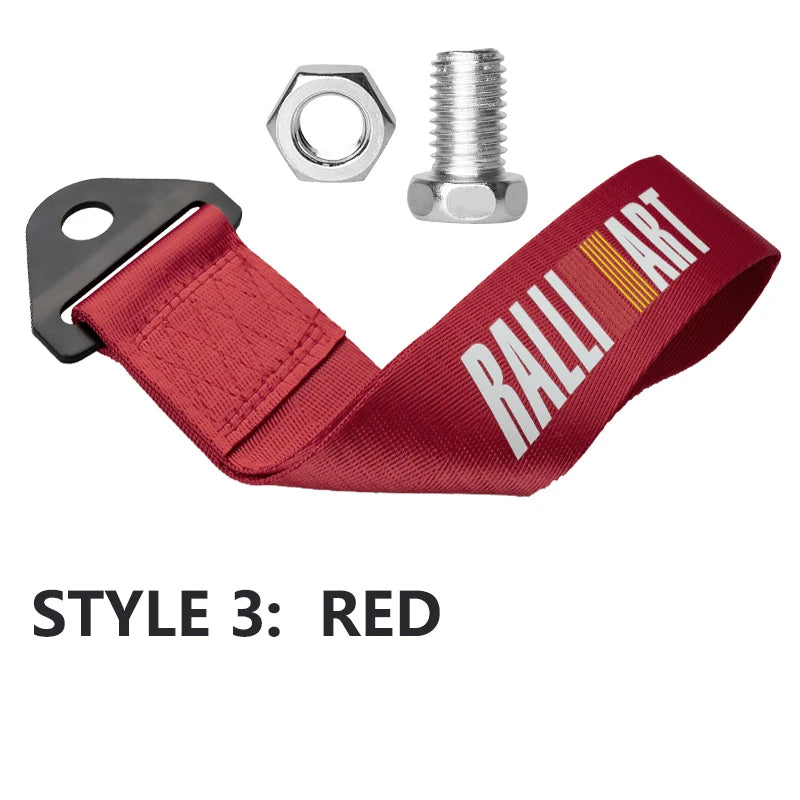 New Stylish Car JDM Culture Car Color Pendant Tow Strap Belt Tow Rope Ribbon Auto Accessories Trailer Ropes Bumper Towing Strap