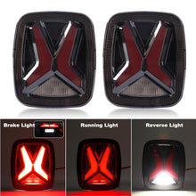 Cargar imagen en el visor de la galería, Rear LED Tail Lights for Jeep Wrangler CJ/TJ/YJ (1998–2006) | Universal X-Shape CE/DOT/EMARK