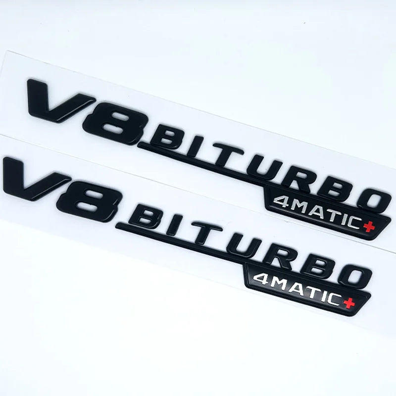 V8 Biturbo 4MATIC Fender Emblem for Mercedes C63S/E63S | Side Badge