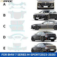 Load image into Gallery viewer, Precut PPF for BMW 7 Series G70 / M Sport (2023–2025) | TPU Paint Protection Film Clear Bra