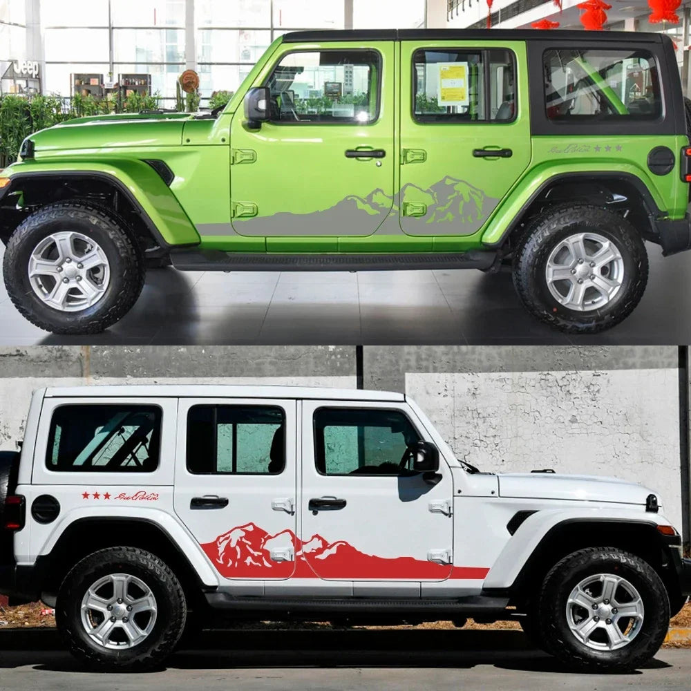 Door Side Vinyl Film Decal for Jeep Wrangler Unlimited Sport / Rubicon 392 / Gladiator | 2-Piece Sticker