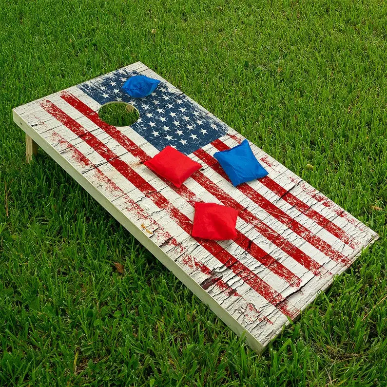 Cornhole Wraps for Boards Vinyl Decals Set of 2-25+ Designs Corn Hole Bean Bag Toss Wrap Stickers Skins Board Not Included Crack