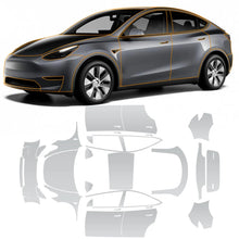 Cargar imagen en el visor de la galería, Precut PPF for Tesla Model Y (2020–2024) | 9-Mil TPU Paint Protection Film Clear Bra