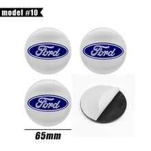 Cargar imagen en el visor de la galería, Wheel Center Hub Cap Cover Badge Stickers for Ford F-150 / Focus | 4-Piece 65mm / 60mm / 56mm