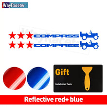 Cargar imagen en el visor de la galería, Jeep Compass Willy Edition Star Decal Kit – Reflective Vinyl | Hood, Trunk &amp; Door Pillar (2 Pcs)