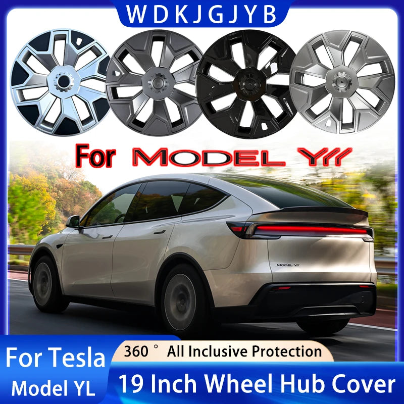 19" Replacement Hub Cap Wheel Covers for Tesla Model Y (2026) | 4-Piece Set