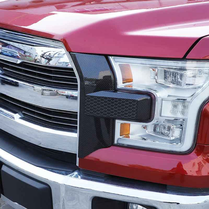 BAWA Front Headlight Grille Light Lamp Eyelid Eyebrow Decoration Stickers For Ford F150 2015-2020 Car Exterior Accessories