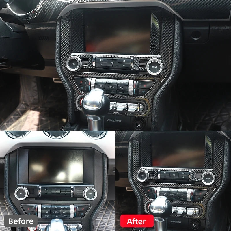 Carbon Fiber GPS Navigation Trim Frame for Ford Mustang GT (2015-2021) | Interior Vinyl Decal
