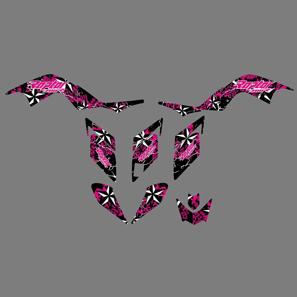 Graphics & Background Decal Kit – For Yamaha Raptor 700 YFM700 ATV (2006–2012)