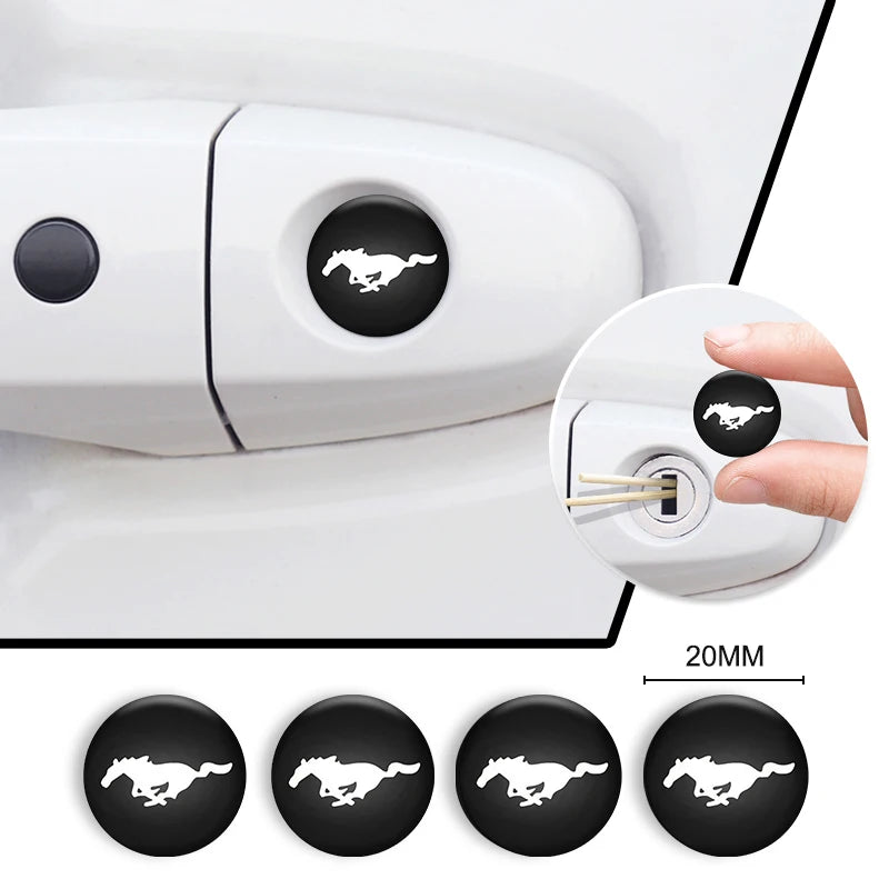 Car Lock Stickers for Ford Mustang / Bronco / Fiesta / Focus / Mondeo / Kuga / Edge | 4-Piece