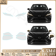 Cargar imagen en el visor de la galería, Precut PPF for Toyota Camry SE / XSE (2021–2024) | TPU Headlight &amp; Mirror Paint Protection