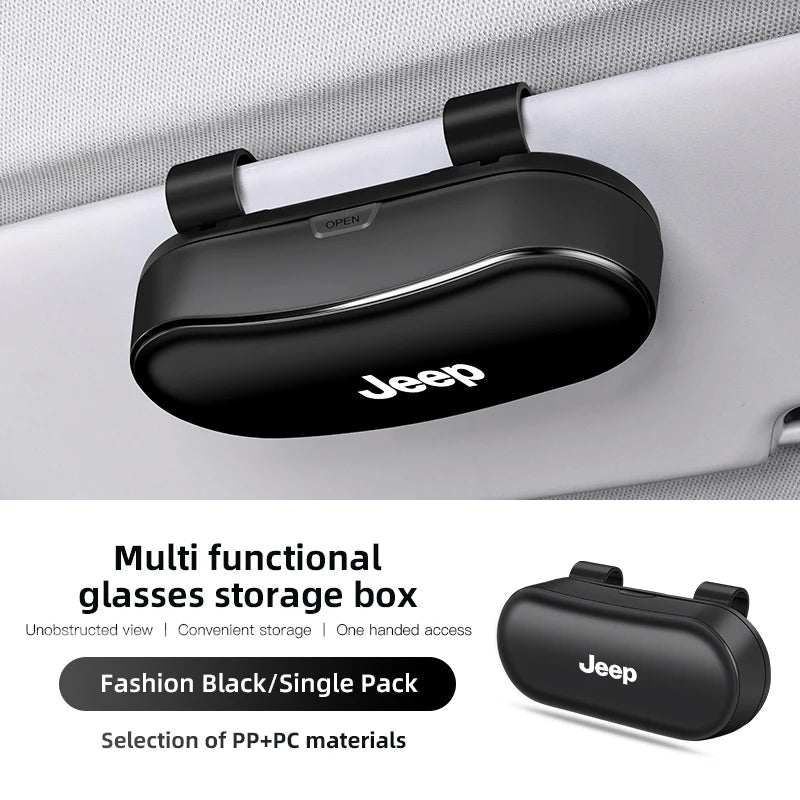 Sunglasses Storage Box Interior Accessory for Jeep Grand Cherokee / Compass | Black / Grey / Beige