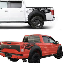Load image into Gallery viewer, Matte Black Body &amp; Trunk Stripe Decal for Ford F-150 Raptor (2015–2019) | Sport Vinyl Graphics