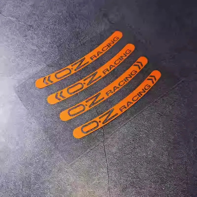 4x Racing Wheel Hub Tire Rim Decoration Sponsor Decal | PVC Sticker