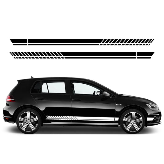 2PCS Racing Stripe Vinyl Door Stickers - Volkswagen VW Golf 4, 5, 6, 7, 8 GTI MK4-MK8