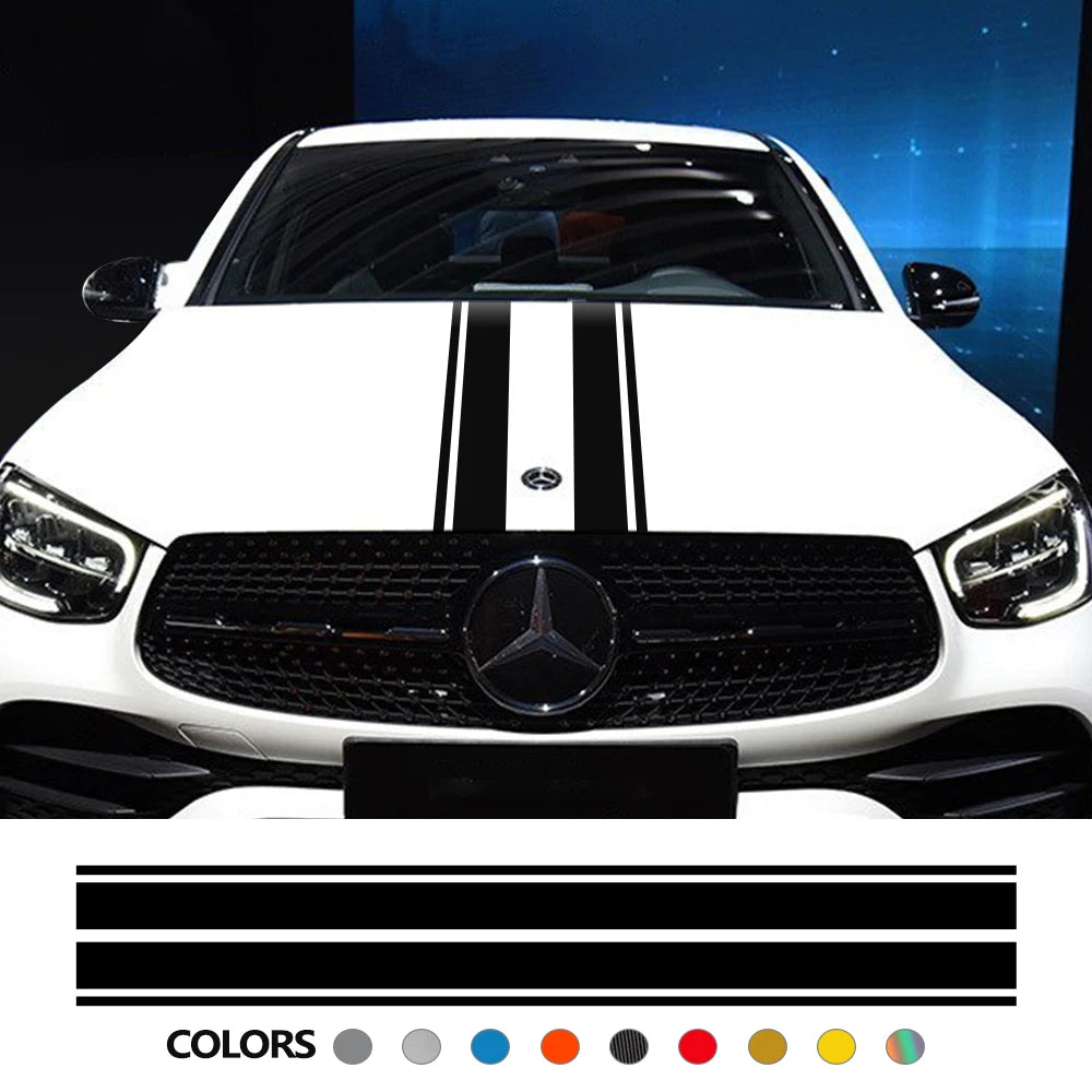 Hood Cover Sticker for Mercedes-Benz A / GLA / GLC / CLA 45 AMG W176 / C117 / W204 | Vinyl Decal