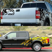 Cargar imagen en el visor de la galería, Ford F-150 Raptor Body Side Graphic Kit – Splash Grunge Vinyl Decal Set (3 Pcs) | 12 Finishes