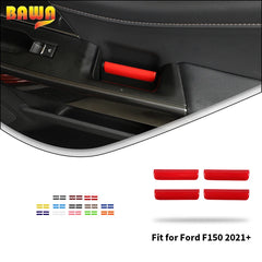 BAWA Car Door Inner Handle Decoration Stickers Protection Cover Interior Accessories For Ford F150 2021 2022 2023 2024 2025