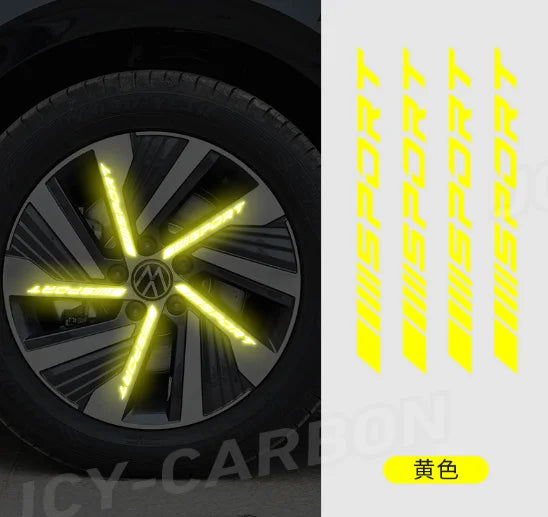 4pc Sport Racing DIY Stripe Wheel Rim Sticker | VACOMUL 7-Color