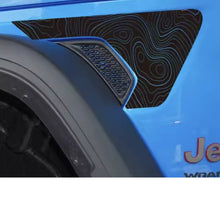 Cargar imagen en el visor de la galería, Eagle, Mountain Topo &amp; Honeycomb Fender Vent Decal for Jeep Wrangler JL / Gladiator JT (2018–2023) | Vinyl Graphics