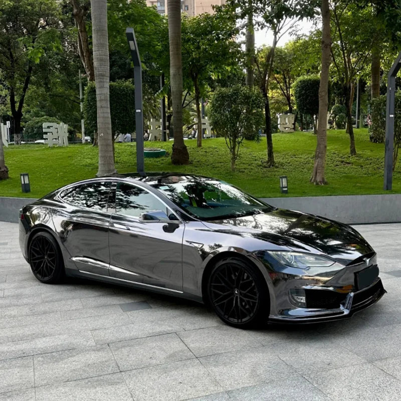 Premium Black Mirror Chrome Vinyl Wrap Self Adhesive Decal Film Air Release DIY Automotive Car Wrapping Foil