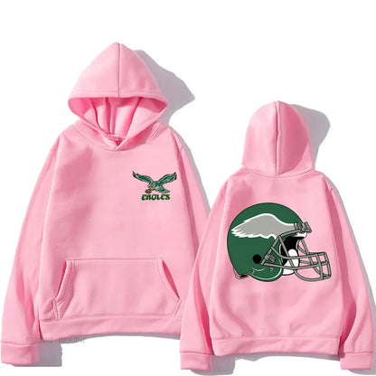 Philadelphia Eagles Hooded Sweatshirt | Autumn/Winter Fleece Vintage Pullover