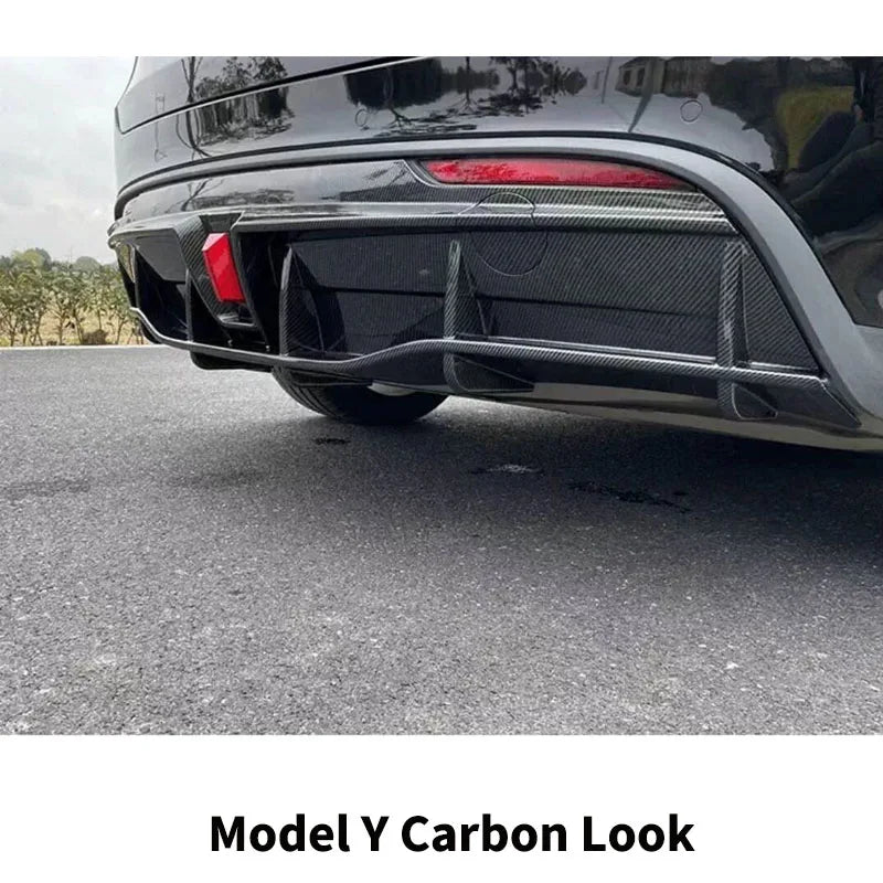 Glossy Black ABS Rear Bumper Diffuser Body Kit for Tesla Model 3 / Model Y (2016–2023)